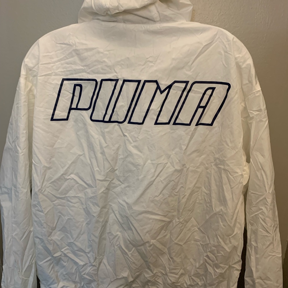 Puma White and Blue Windbreaker NWT